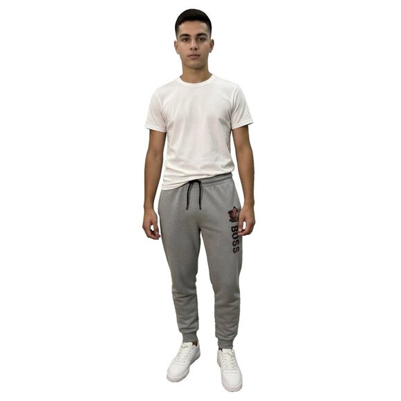 New Hugo Boss NBA Slamdunk2_2 Miami Heat Logo Gray Sweatpants Jogger Pants